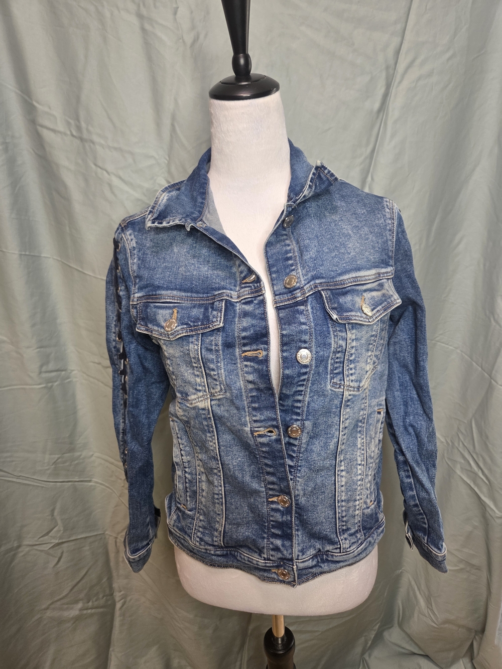Mavi Distressed Medium Blue Denim Jacket - Women